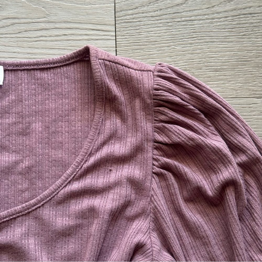 Grace & Lace Puff Sleeve Button Up Top - Picture 4 of 10